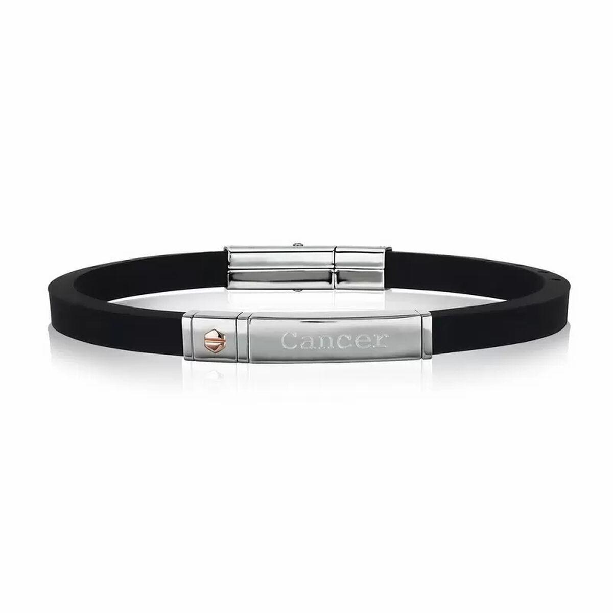 Breil armbånd til mænd, sort læder, 20 cm (TJ2297)