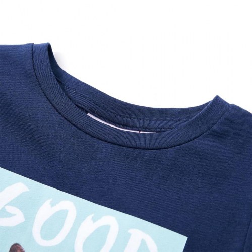T-shirt til børn str. 116 marineblå