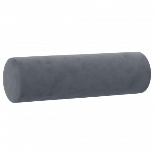 2-personers sofa i velour med pyntepuder - mørkegrå, sædebredde 140 cm