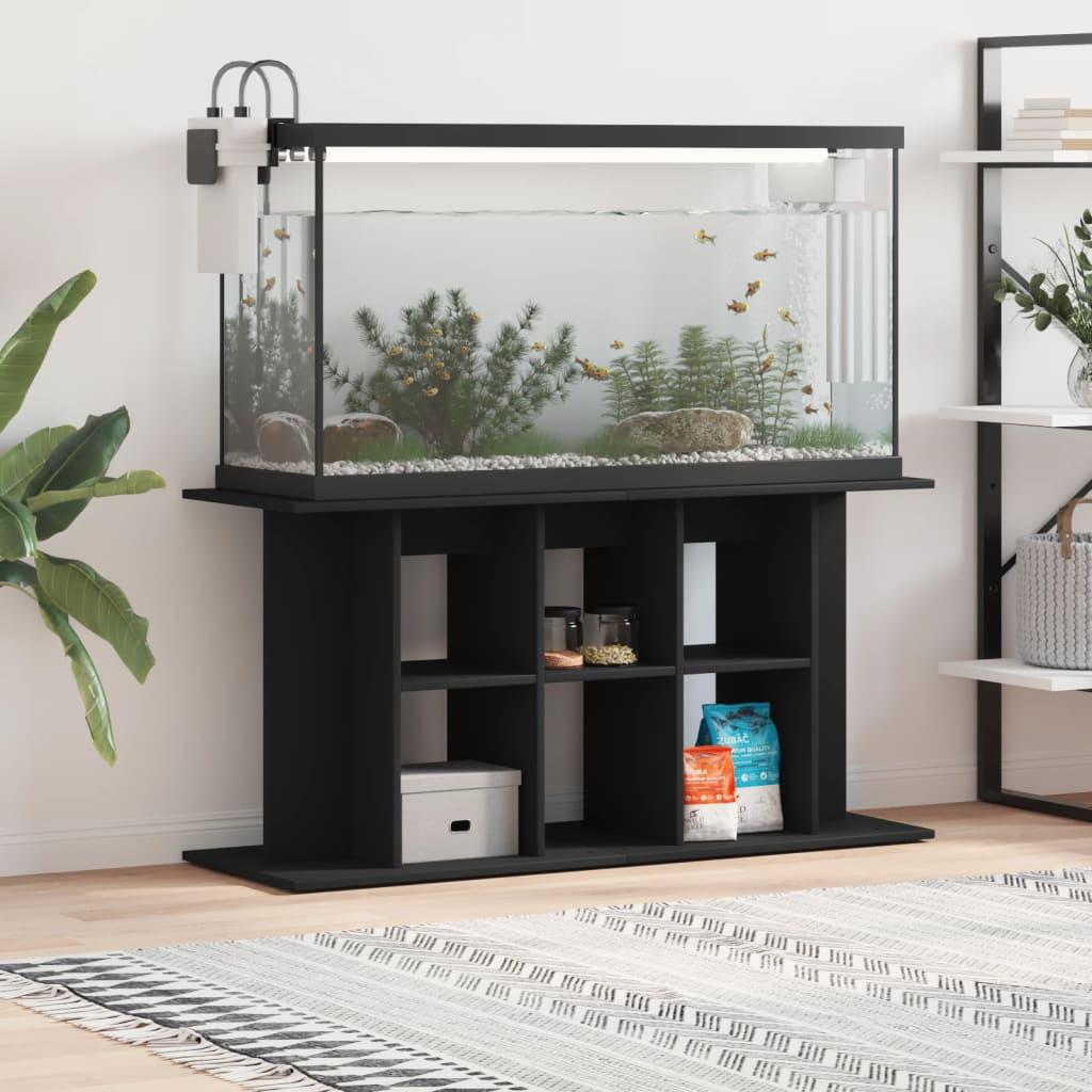 Akvariebord 120x40x60 Konstrueret Træ Sort