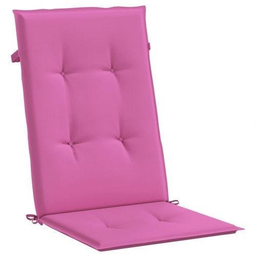 Stolehynder med høj ryg - 2 stk. 120 × 50 × 3 cm, stof, pink