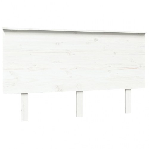Sengegærde 139x6x82,5 cm massivt fyrretræ hvid