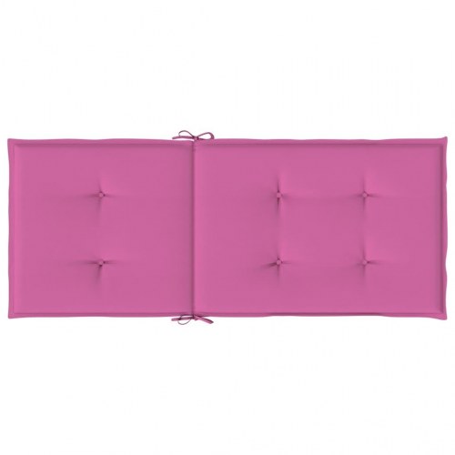 Stolehynder med høj ryg - 2 stk. 120 × 50 × 3 cm, stof, pink