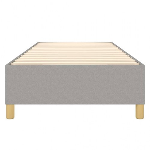 Boxspring sengeramme - lysegrå stof 90×200 cm