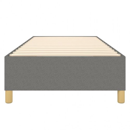 Boxspring sengeramme i stof - mørkegrå 90×200 cm