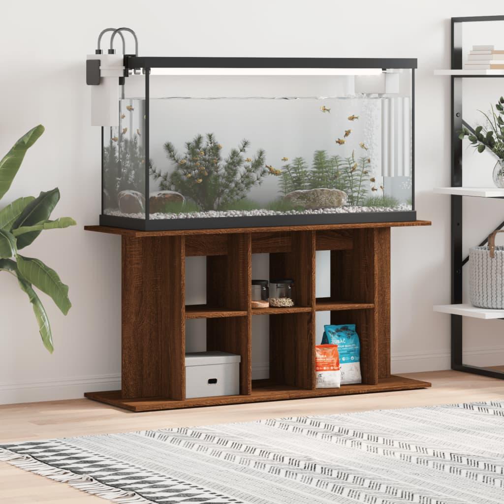 Akvariebord 120x40x60 Konstrueret Træ Brun Egetræsfarve