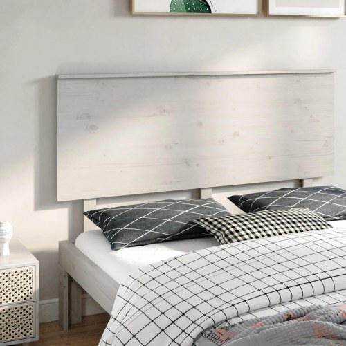 Sengegærde 154x6x82,5 cm massivt fyrretræ hvid