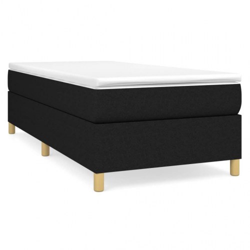 Boxspring sengeramme 90x200 cm i stof - sort