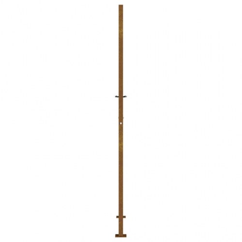 Havelåge 100×200 cm i cortenstål med træmotiv