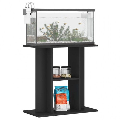 Akvariebord 60x30x60 cm konstrueret træ sort