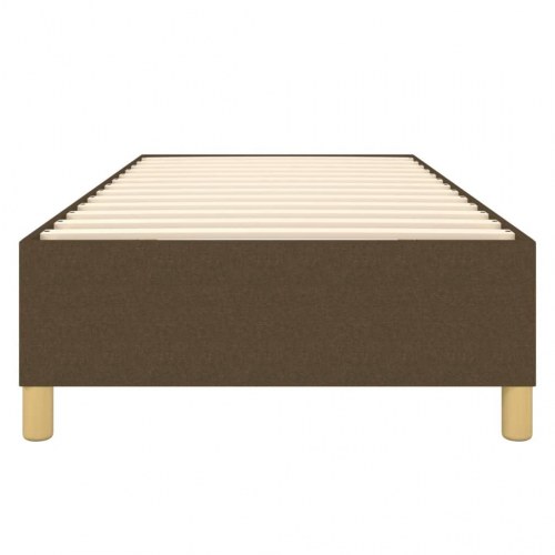 Boxspring sengeramme i stof - mørkebrun 90×200 cm