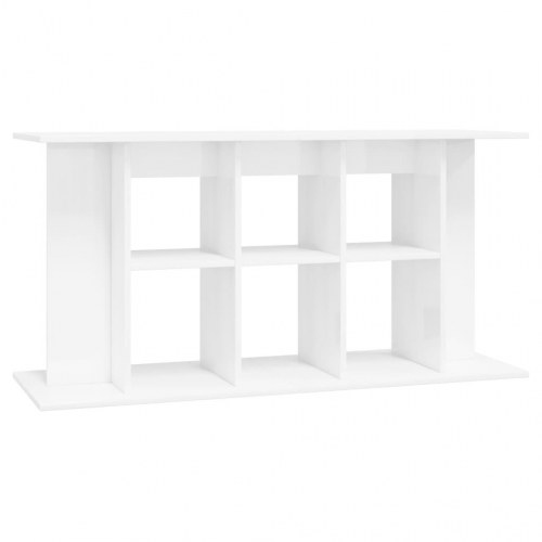 Akvariebord 120 × 40 × 60 cm - hvid højglans konstrueret træ