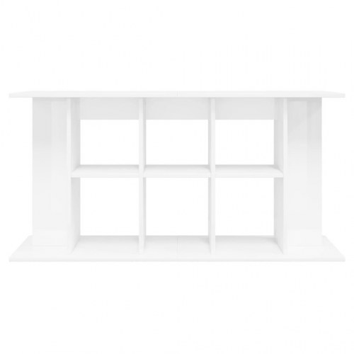 Akvariebord 120 × 40 × 60 cm - hvid højglans konstrueret træ