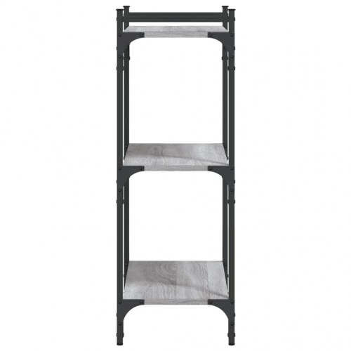 Bogreol 60×30×86 cm med 3 hylder - grå sonoma-eg