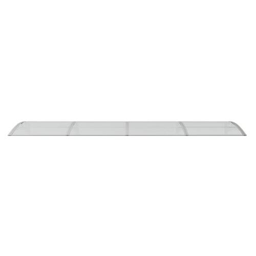 Dørbaldakin 350x75 cm polycarbonat grå og transparent