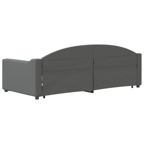 Daybed med udtræk 90x190 cm stof mørkegrå