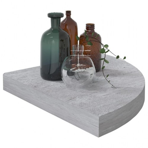 Hjørnehylder - 4 stk. 35×35×3,8 cm i MDF, betongrå