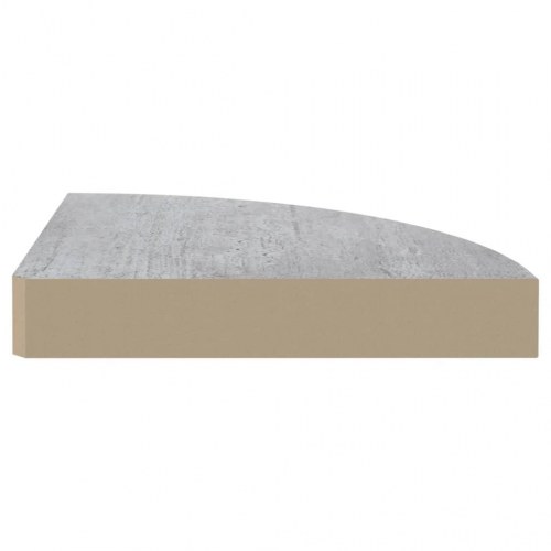 Hjørnehylder - 4 stk. 35×35×3,8 cm i MDF, betongrå