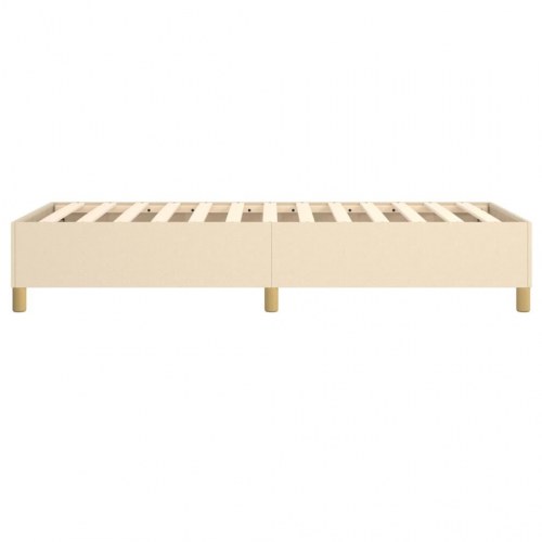 Boxspring sengeramme 90×200 cm - stof, cremefarvet