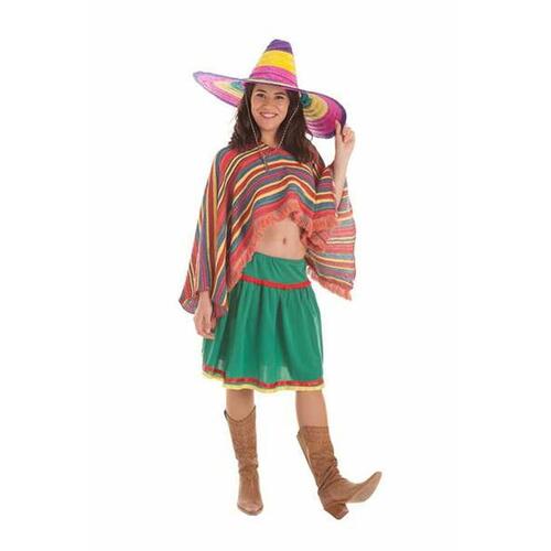 Kostume til voksne Mexicansk kvinde (3 Dele)