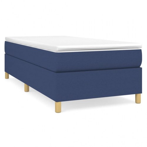 Boxspring sengeramme 90x200 cm i stof - blå