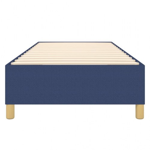 Boxspring sengeramme 90x200 cm i stof - blå