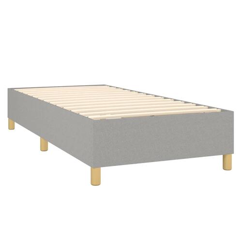 Sengeramme uden madras Lysegrå 100x200 cm Stof