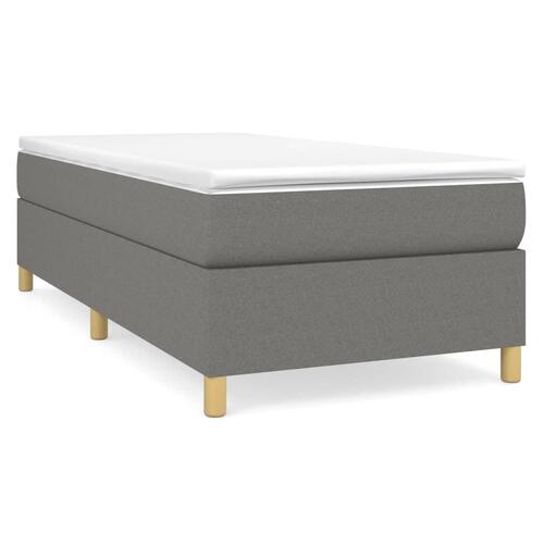 Sengeramme uden madras Mørkegrå 100x200 cm Stof