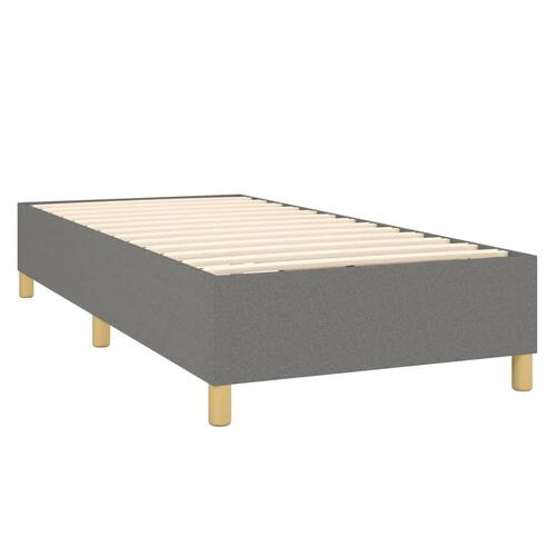 Sengeramme uden madras Mørkegrå 100x200 cm Stof