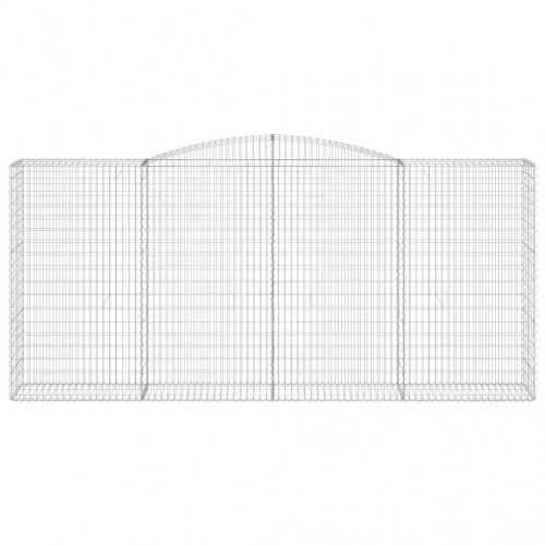 Buede gabionkurve - 2 stk. 400×50×180/200 cm i galvaniseret jern