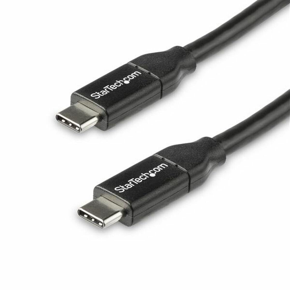 Startech USB-C-kabel 50 cm - USB2.0, han-til-han, sort/hvid billede