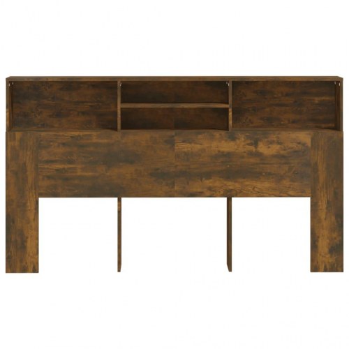 Sengegavl med opbevaring 180 x 19 x 103,5 cm - røget egetræ