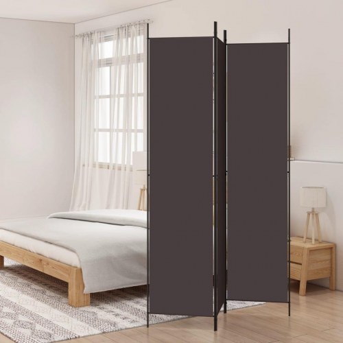 3-panels rumdeler 150x220 cm stof brun