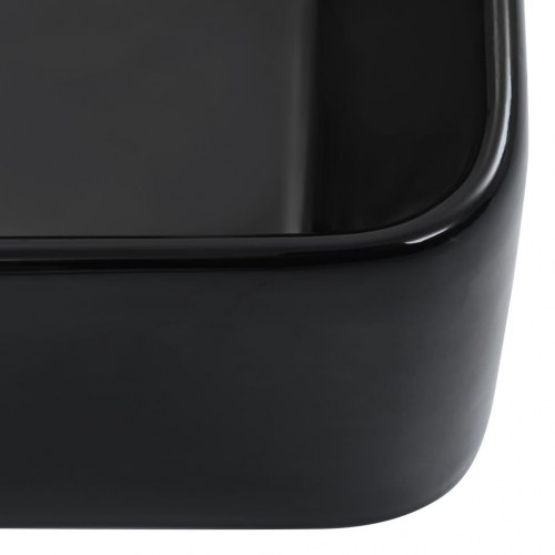 Rektangulær håndvask i keramik 40 × 30 × 13 cm - sort