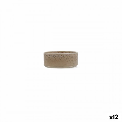 Ariane appetizersæt - Porous beige keramik skåle 12 cm (12 stk.)