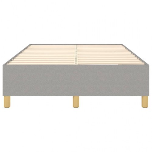 Boxspring sengeramme i stof - lysegrå 120×200 cm
