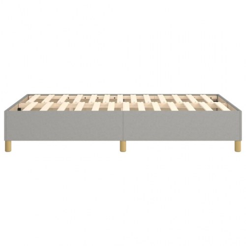 Boxspring sengeramme i stof - lysegrå 120×200 cm