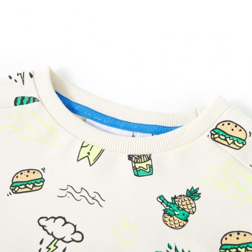 Sweatshirt til børn str. 92 ecrufarvet