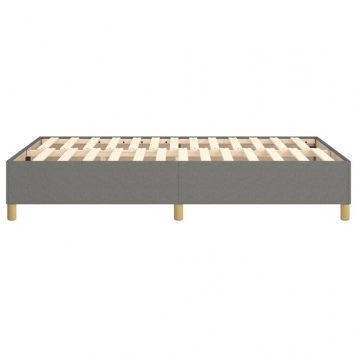 Boxspring sengeramme i stof - mørkegrå 120 x 200 cm