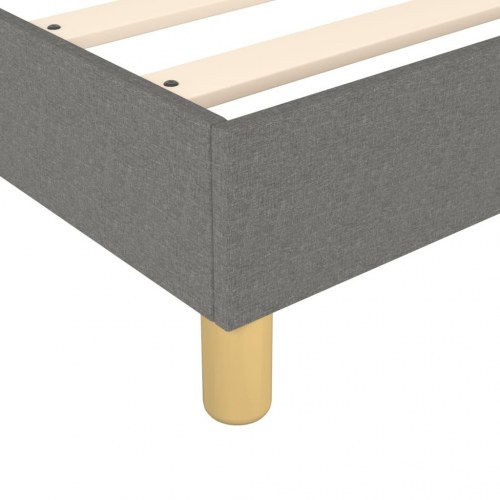 Boxspring sengeramme i stof - mørkegrå 120 x 200 cm