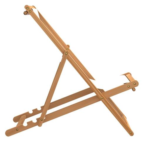 Dækstol 56x105x96 cm teak cremefarvet