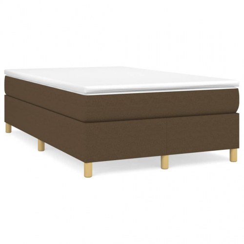 Boxspring sengeramme i stof - mørkebrun 120×200 cm
