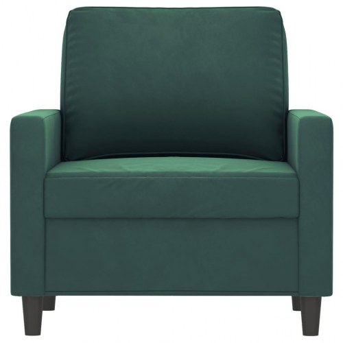 Lænestol i velour - 60 cm sæde, mørkegrøn