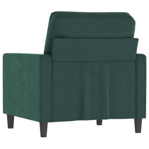 Lænestol i velour - 60 cm sæde, mørkegrøn