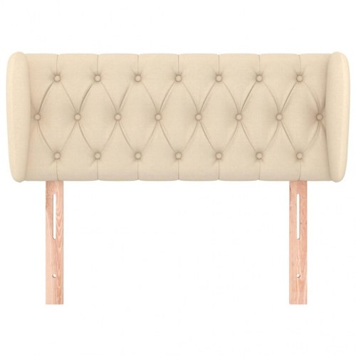 Sengegavl med kanter 93 x 23 x 78/88 cm - cremefarvet