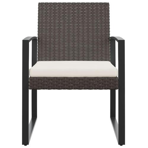 Havestole 2 stk. PP og rattan sort