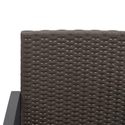 Havestole 2 stk. PP og rattan sort