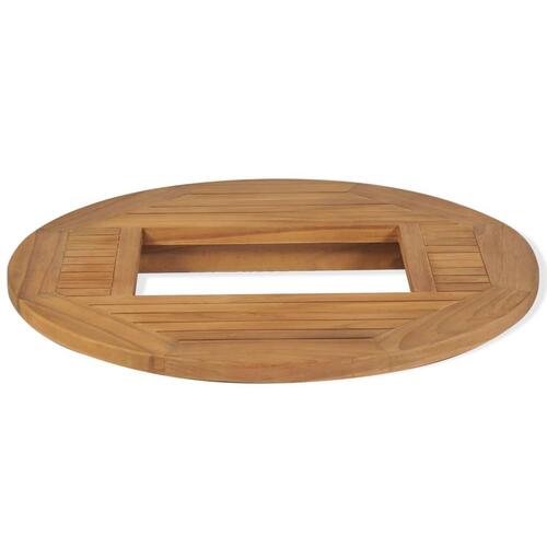 Ølkassebordplade teak 70 cm