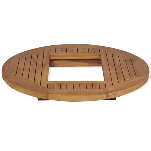 Ølkassebordplade teak 70 cm