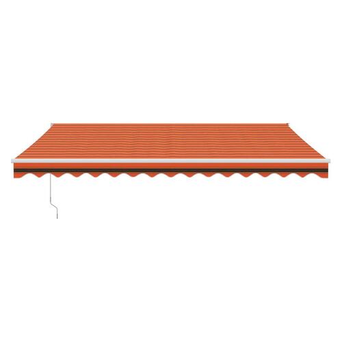 Foldemarkise 4,5x3 m automatisk betjening orange og brun